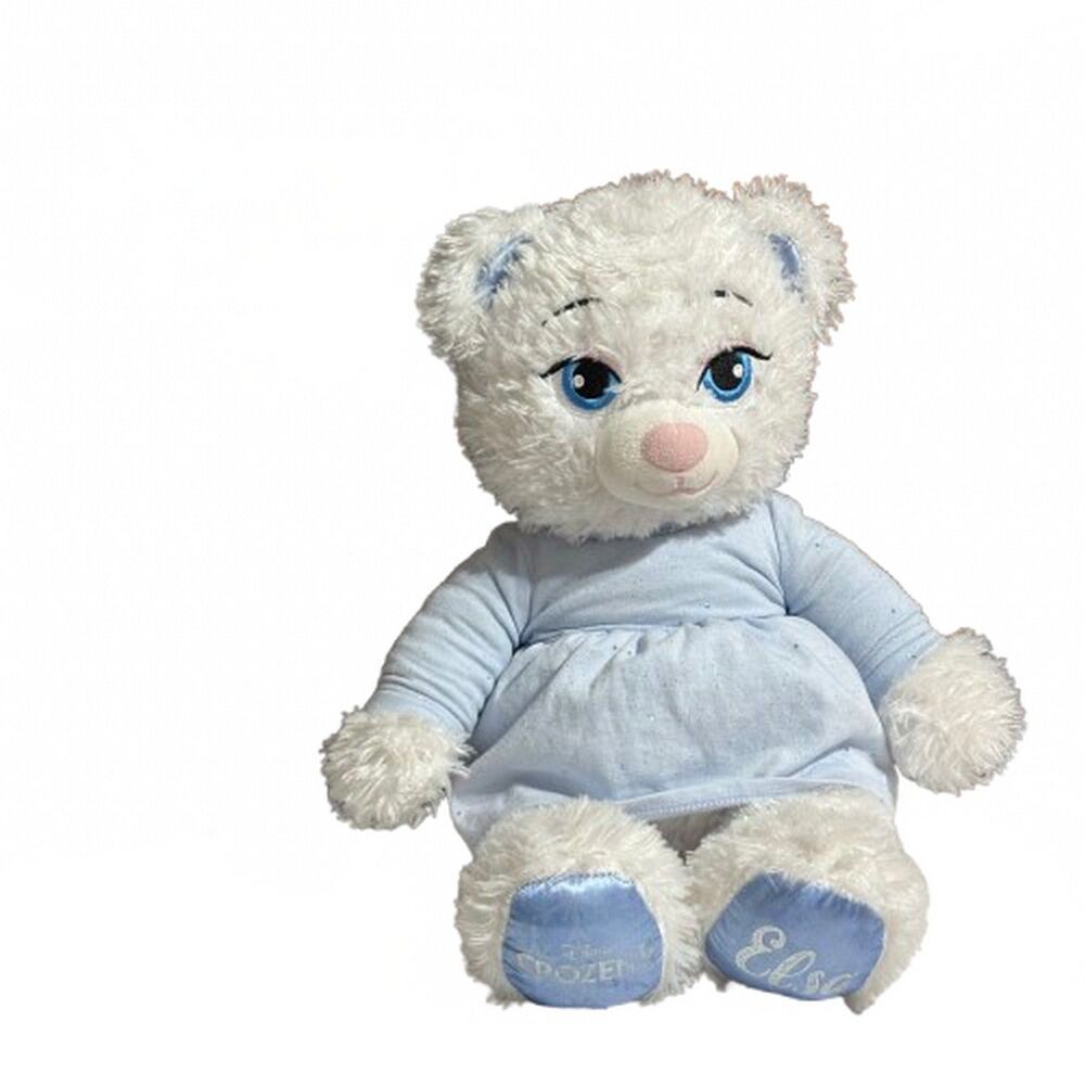 Build A Bear Workshop BAB Disney Frozen 2 Elsa White Sparkly Bear 16”